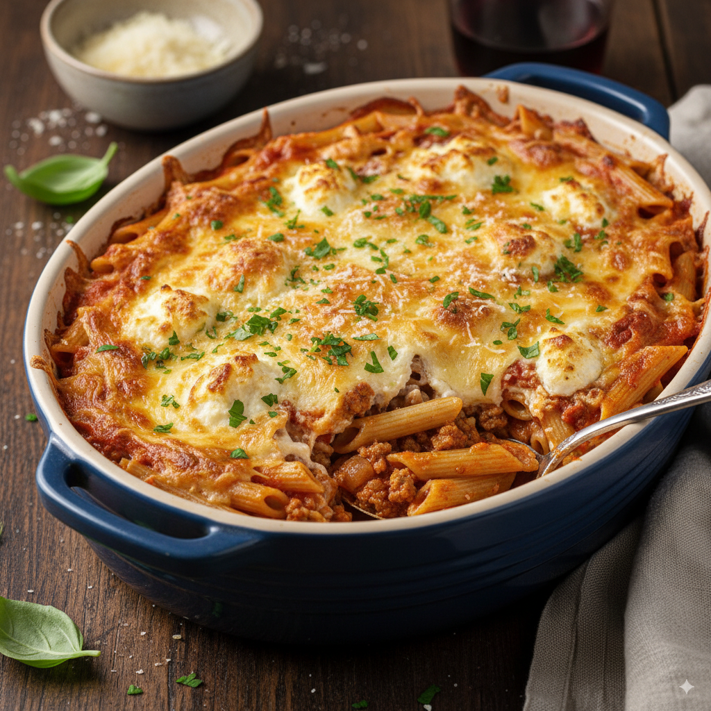 Ground Turkey Pasta Bake